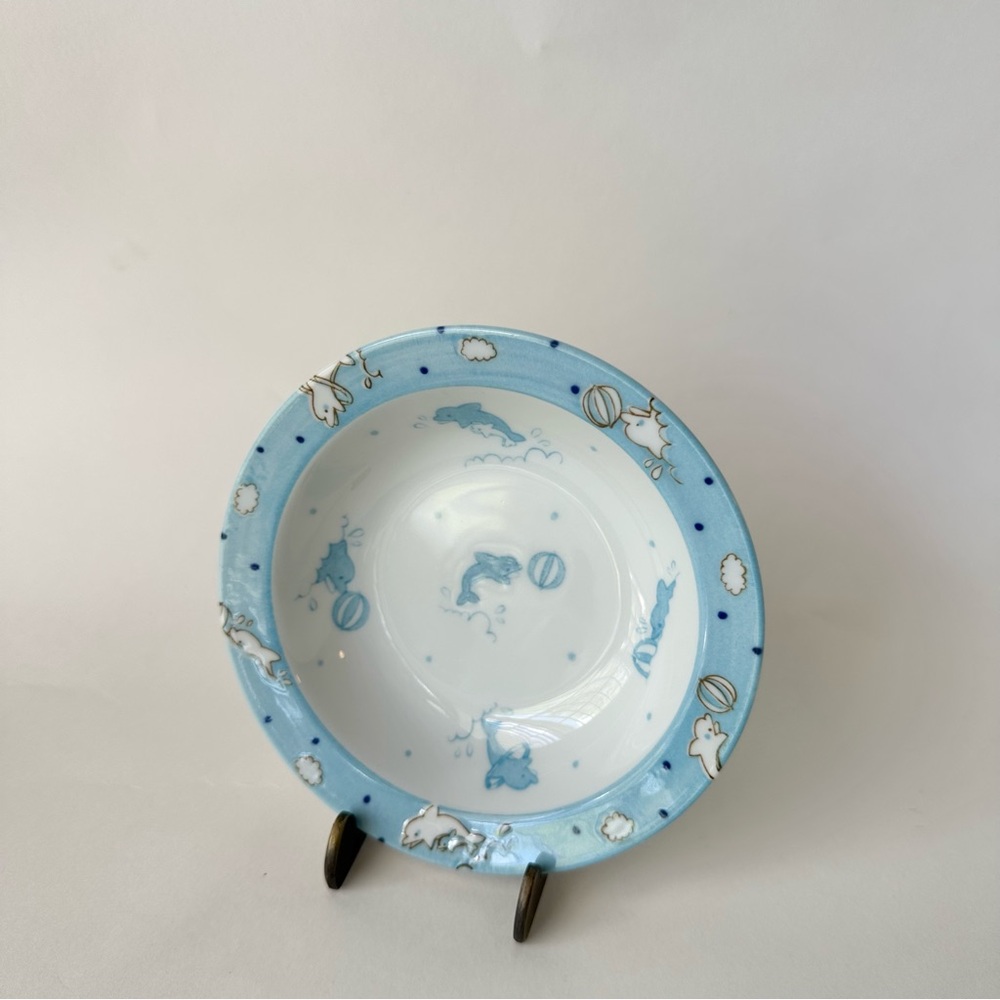 Haruka Japan Dolphin Ceramic Bowl - Picture 2 of 5